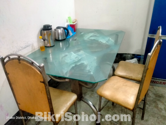 Dinning table including 3 chair will be sold urgently